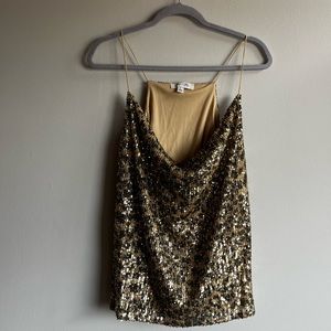 sequin cheetah tank top